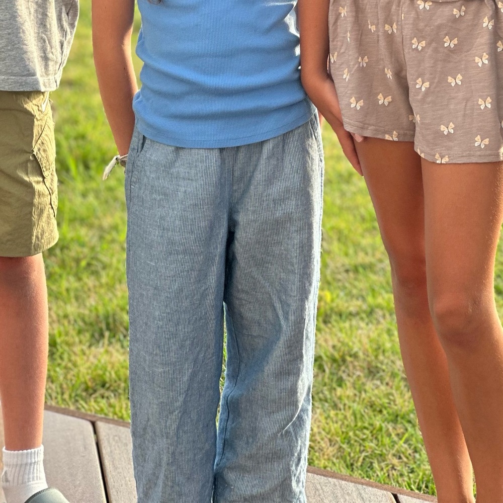 Crewcuts Striped Pants in Blue and White sz 7